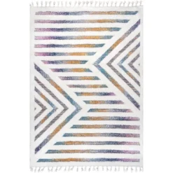 NuLOOM Bristol High-Low Geometric Tassel Area Rug -Nuloom GUEST 005da195 7382 4a2f a023 e9dac3e22558