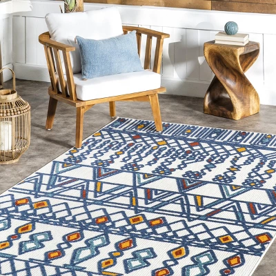 NuLOOM Pennie Moroccan Transitional Indoor/Outdoor Area Rug 8 NuLOOM Pennie Moroccan Transitional Indoor/Outdoor Area Rug - Image 8