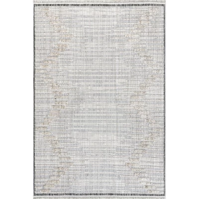 NuLOOM Amara Geometric High/Low Tasseled Area Rug 11 NuLOOM Amara Geometric High/Low Tasseled Area Rug - Image 11