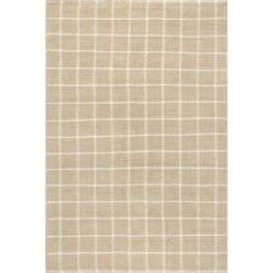 NuLOOM Ella Hand Woven Jute Farmhouse Checkered Flatweave Area Rug -Nuloom GUEST 09f3ebf1 3c44 4a08 b4e7 4f8050a702eb