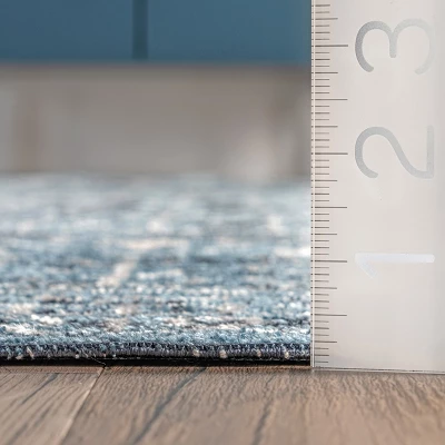 NuLOOM Prestyn Machine Washable Faded Trellis Area Rug 2 NuLOOM Prestyn Machine Washable Faded Trellis Area Rug - Image 2