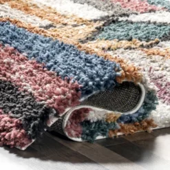 Aidan Diamond Striped Kids Shag Area Rug -Nuloom GUEST 0d76fa6a 2044 45f5 9d46 cb514b63e08f