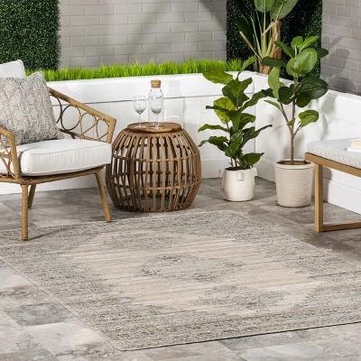 NuLOOM Deena Vintage Machine Washable Indoor/Outdoor Area Rug 1 NuLOOM Deena Vintage Machine Washable Indoor/Outdoor Area Rug