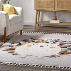 NuLOOM Amiah Hedgehog High-Low Kids Tasseled Area Rug -Nuloom GUEST 10666eba 4655 41dd ba81 bf1ad59cfb30