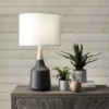 NuLOOM Torrance Ceramic 28" Table Lamp Lighting - Light Taupe 28" H X 15" W X 15"D