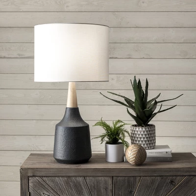 NuLOOM Torrance Ceramic 28" Table Lamp Lighting - Light Taupe 28" H X 15" W X 15"D 1 NuLOOM Torrance Ceramic 28" Table Lamp Lighting - Light Taupe 28" H X 15" W X 15"D