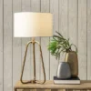 NuLOOM Captiva 26" Metal Table Lamp Lighting - Brass 25.5" H X 14" W X 14" D