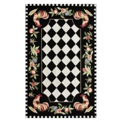 Angla Rooster Kitchen Area Rug Black - NuLOOM -Nuloom GUEST 1808dbdf ae83 41cd bd70 c902f2b17be0
