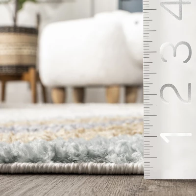 Theodora Colorful Swirl Kids Tassel Area Rug 2 Theodora Colorful Swirl Kids Tassel Area Rug - Image 2