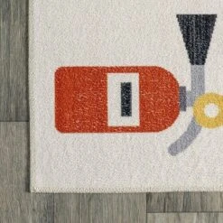 NuLOOM Carmina City Streets Machine Washable Kids Area Rug 7' X 9' In White Multi -Nuloom GUEST 1910b016 a942 4626 9b58 b52367f6e0c5 1