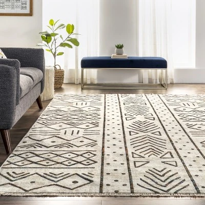 NuLOOM Kendra Bohemian Panel Fringe Area Rug 7 NuLOOM Kendra Bohemian Panel Fringe Area Rug - Image 7