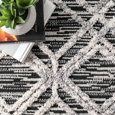 NuLOOM Ansley Moroccan Lattice Tassel Area Rug 5 NuLOOM Ansley Moroccan Lattice Tassel Area Rug - Image 5