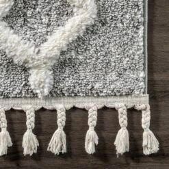 NuLOOM Wylde High Low Soft Shaggy Diamond Moroccan Tassel Area Rug -Nuloom GUEST 1b6ec17c ba87 403e b1ac 1ba3a4018cfb