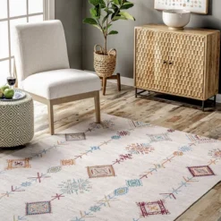 NuLOOM Kiya Machine Washable Moroccan Global Geometric Area Rug 16 NuLOOM Kiya Machine Washable Moroccan Global Geometric Area Rug -Nuloom GUEST 1cddf92b 355a 4db2 bf5e d597e9b366bd