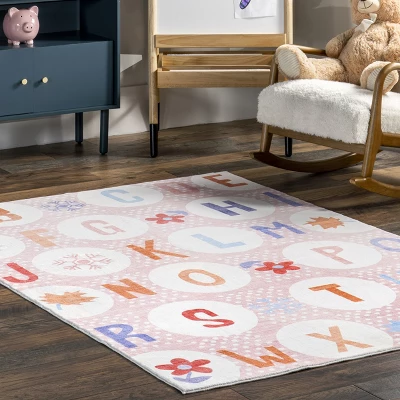 NuLOOM Essi Alphabet Machine Washable Kids Area Rug 8 NuLOOM Essi Alphabet Machine Washable Kids Area Rug - Image 8