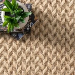 6'7"x9' Camryn Abstract Herringbone Indoor And Outdoor Area Rug Beige - NuLOOM -Nuloom GUEST 1dc3a5fd 9506 419d acdd 84aaa7c15e55