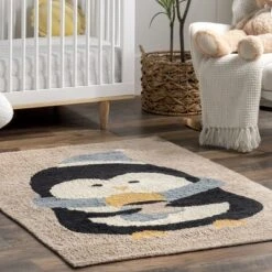 NuLOOM Mosby Penguin Machine Washable Kids Area Rug -Nuloom GUEST 26e2a09b c868 466e b213 264d3837b339