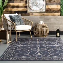 NuLOOM Chara Traditional Vines Machines Washable Indoor/Outdoor Patio Area Rug -Nuloom GUEST 277cf847 31b2 43af 8263 941628937927