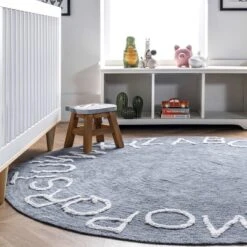 NuLOOM Kids Washable Round Alphabet Rug -Nuloom GUEST 277e8ee8 3a2f 4ac5 8478 c5677f8639ef