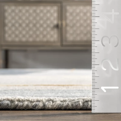 Shelley Abstract Striped Wool Area Rug 2 Shelley Abstract Striped Wool Area Rug - Image 2