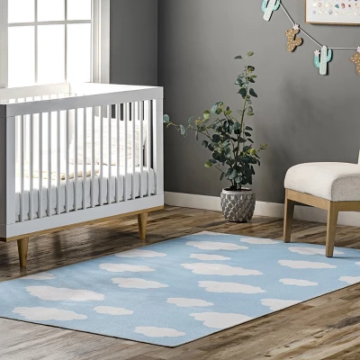 NuLOOM Lilia Machine Washable Kids Cloud Area Rug 1 NuLOOM Lilia Machine Washable Kids Cloud Area Rug