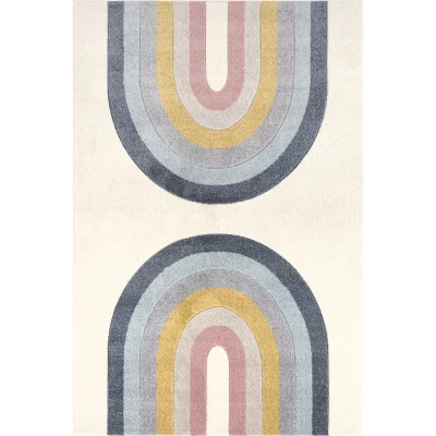 NuLOOM Jerri Double Half Rainbow Kids Area Rug 9 NuLOOM Jerri Double Half Rainbow Kids Area Rug - Image 9