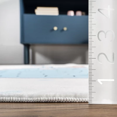 NuLOOM Eowyn Modern Rabbit Machine Washable Kids Area Rug 2 NuLOOM Eowyn Modern Rabbit Machine Washable Kids Area Rug - Image 2