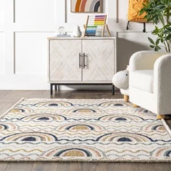 Kaarina Multi Rainbow Kids Fringe Area Rug -Nuloom GUEST 2bbd3a9d 1132 45e1 9c47 2ba1f0dfdbdf