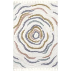 NuLOOM Adette Abstract Swirl Kids Tassel Area Rug -Nuloom GUEST 2bfac869 1789 46be 85b8 6d2105dbf7c1