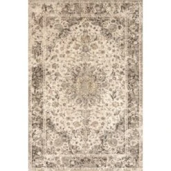 Vintage Verdell Medallion Area Rug Beige - NuLOOM -Nuloom GUEST 2c1c7ee4 2064 4bc5 a615 9cf09cf2e183