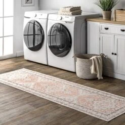NuLOOM Tracie Machine Washable Floral Medallion Area Rug