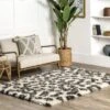 Kenina Leopard Shag Area Rug