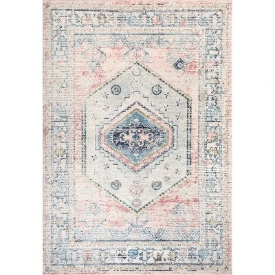 NuLOOM Chase Faded Vintage Medallion Area Rug 10 NuLOOM Chase Faded Vintage Medallion Area Rug - Image 10