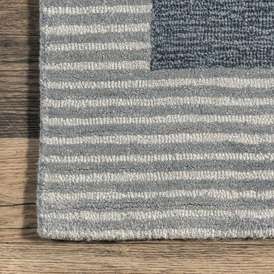 Shelley Abstract Striped Wool Area Rug 4 Shelley Abstract Striped Wool Area Rug - Image 4