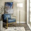 NuLOOM Dexter 60" Metal Floor Lamp Lighting - Brass 60" H X 16" W X 16" D