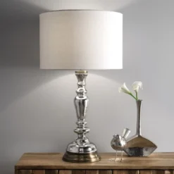 NuLOOM Lodi 28" Glass & Metal Table Lamp
