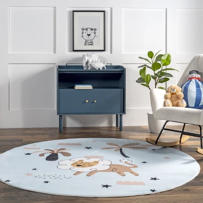 NuLOOM Jalissa Lion Dreams Machine Washable Kids Area Rug 7 NuLOOM Jalissa Lion Dreams Machine Washable Kids Area Rug - Image 7