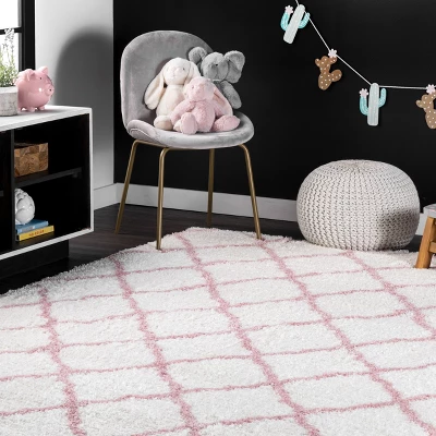 NuLOOM Nelda Trellis Kids Shag Area Rug 8 NuLOOM Nelda Trellis Kids Shag Area Rug - Image 8