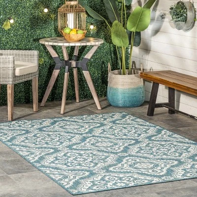 NuLOOM Arna Floral Indoor And Outdoor Area Rug 1 NuLOOM Arna Floral Indoor And Outdoor Area Rug
