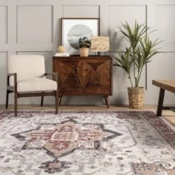 NuLOOM Miley Machine Washable Traditional Medallion Area Rug -Nuloom GUEST 3c6f73f7 68b5 4d5c b8d7 425841a60453