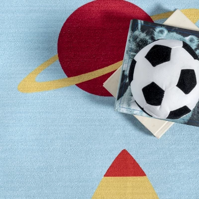 NuLOOM Eddie Outer Space Machine Washable Kids Area Rug 5 NuLOOM Eddie Outer Space Machine Washable Kids Area Rug - Image 5