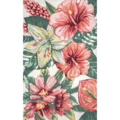 NuLOOM Contemporary Floral Sabrina Indoor/Outdoor Patio Area Rug -Nuloom GUEST 40d013c7 4f43 4af5 bea7 e9ddd0a45600
