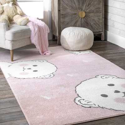 NuLOOM Harlee Kids Bear Nursery Or Playroom Area Rug 1 NuLOOM Harlee Kids Bear Nursery Or Playroom Area Rug