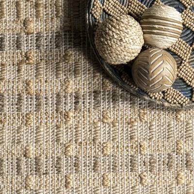 NuLOOM Delaney Hand Woven Striped Jute Area Rug 5 NuLOOM Delaney Hand Woven Striped Jute Area Rug - Image 5