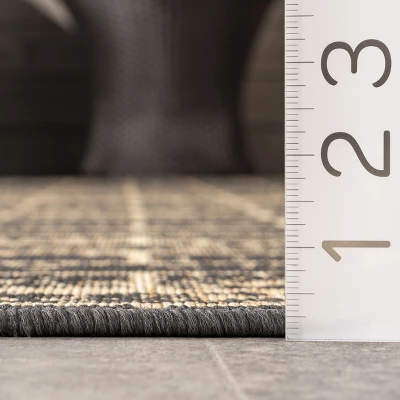 NuLOOM Justina Abstract Brick Indoor And Outdoor Patio Area Rug 2 NuLOOM Justina Abstract Brick Indoor And Outdoor Patio Area Rug - Image 2