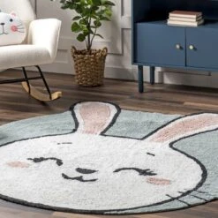 NuLOOM Vera Bunny Machine Washable Kids Area Rug -Nuloom GUEST 4704ada1 f6d6 4009 ba40 1359cf8e3007