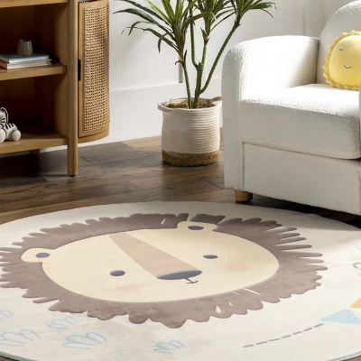 NuLOOM Ellia Cheerful Lion Machine Washable Kids Area Rug 8 NuLOOM Ellia Cheerful Lion Machine Washable Kids Area Rug - Image 8