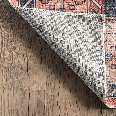 NuLOOM Medallion Bordered Machine Washable Area Rug 6 NuLOOM Medallion Bordered Machine Washable Area Rug - Image 6