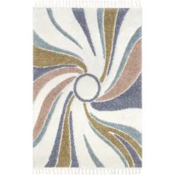 Theodora Colorful Swirl Kids Tassel Area Rug 17 Theodora Colorful Swirl Kids Tassel Area Rug -Nuloom GUEST 4f6cd9c0 6c24 4f33 8abb 2e6ec5b2935d