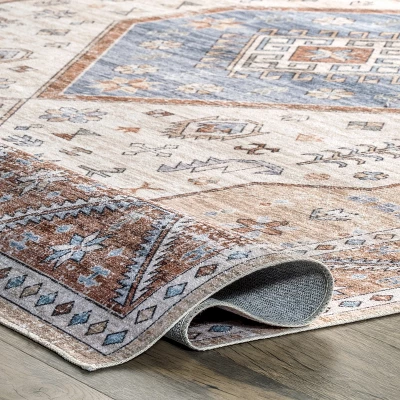 NuLOOM Elowyn Machine Washable Medallion Area Rug 3 NuLOOM Elowyn Machine Washable Medallion Area Rug - Image 3